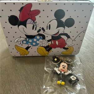Mickey and Minnie Mouse Polka Dot Tin Box